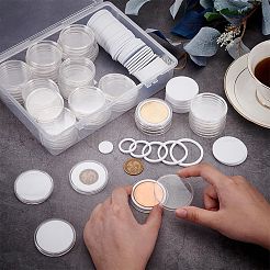 60 шт. пластиковый ящик для хранения памятных монет&nbsp;CON-PH0003-09