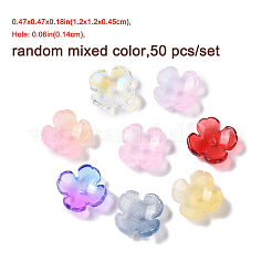 50 шт. колпачки для стеклянных бусин для запекания краски&nbsp;GLAA-FP0001-21