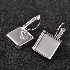 Фурнитура для серег из латуни с серебряным покрытием&nbsp;LS-KK-J181-09S