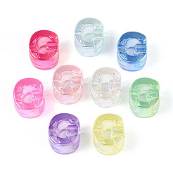 УФ-покрытие прозрачные акриловые европейские бусины&nbsp;OACR-M027-02G