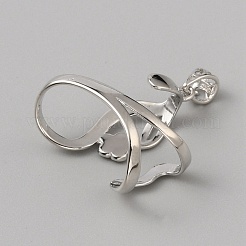 Латунный кулон неправильной оправы кабошон&nbsp;KK-WH0079-104C-P