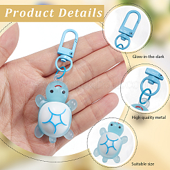 5 шт. 5-х цветный ПВХ пластик и смола подвеска в виде черепахи украшение&nbsp;HJEW-SP0001-20