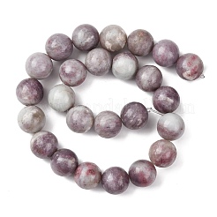 Натуральный лепидолит / пурпурный слюдяный камень бисер пряди&nbsp;G-A310-A01-16mm