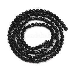 Нити бусин из натурального окрашенного и нагретого черного оникса&nbsp;G-A129-3mm-25