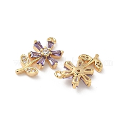 Латунные микро проложить кубического циркония подвески&nbsp;KK-C099-02G-01