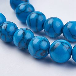 Имитация синтетический бирюзовый шарик нити&nbsp;G-F434-8mm-02