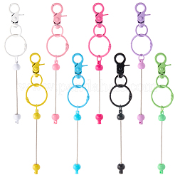 16 шт. 8-х цветные брелки-подвески из сплава и пластика&nbsp;FIND-SC0017-21