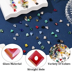 400шт 8 цвета гальванические стеклянные бусины&nbsp;EGLA-YW0005-07