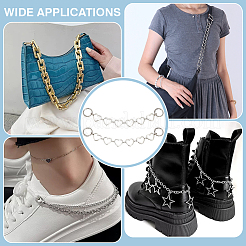 2 шт. сплава сердце цепи ремень для ботинок&nbsp;FIND-FG0003-66