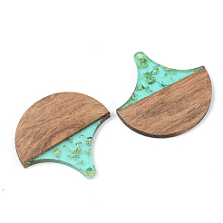 Подвески из прозрачной смолы и ореха&nbsp;RESI-S389-046A-B02