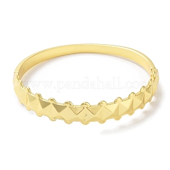 Квадратные латунные браслеты на шарнирах для женщин&nbsp;BJEW-Z061-24B