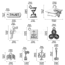 100 шт. 10 стильные подвески из сплава в тибетском стиле&nbsp;TIBEP-CJ0002-08