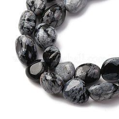 Природные снежинка обсидиан бисер нитей&nbsp;G-K395-A04-02