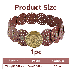 Винтажные ремни с дисковой цепью из искусственной кожи&nbsp;AJEW-WH0696-051A