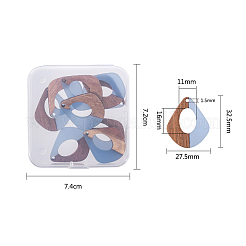 Подвески из смолы и дерева&nbsp;RESI-OL0001-08D