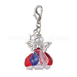 Подвеска в виде ангела из стеклянных бусин&nbsp;HJEW-MZ00201-03