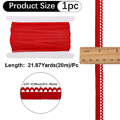 20 м полиэстеровая эластичная лента с цветочным краем&nbsp;OCOR-GF0005-53C