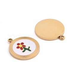 Подвески из нержавеющей стали 304 с эмалью&nbsp;STAS-L022-177B-G