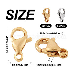 100 шт. набор из 2-х цветных карабинов из нержавеющей стали 304&nbsp;STAS-YS0001-26B