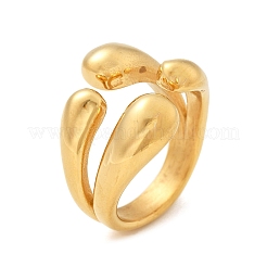 Кольца-манжеты из нержавеющей стали 304 в форме капли&nbsp;RJEW-Q012-04G