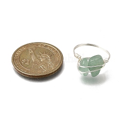 Кольца с бусинами из натуральных драгоценных камней&nbsp;RJEW-TA00216-02