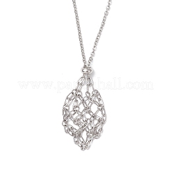 Изготовление ожерелий-мешочков из нержавеющей стали 304 для самородков драгоценных камней&nbsp;NJEW-JN05526-01