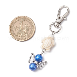 Подвеска в виде черепахи из акрила и синтетической бирюзы в виде ангела&nbsp;HJEW-JM03176