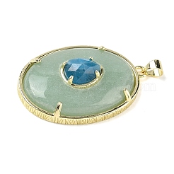 Подвески из натурального зеленого авантюрина и апатита&nbsp;G-P599-05G-02