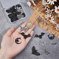 30шт 6 стиля хэллоуин подвески из сплава эмали&nbsp;ENAM-ME0001-26