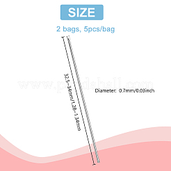 2 пакетик из нержавеющей стали для пересадки волос кукол&nbsp;TOOL-GA0002-06A