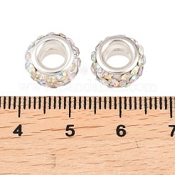 Горный хрусталь из полимерной глины европейские бусины с большим отверстием&nbsp;X-FPDL-R002-15