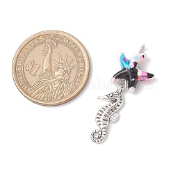 7 шт. 7 стиля синтетических окрашенных бирюзовых морских звезд и сплава морских животных&nbsp;PALLOY-JF03754-05