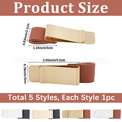 5 шт. 5-х стильный латунный держатель для билетов&nbsp;AJEW-CL0002-35