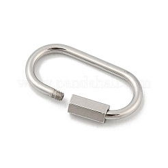 Подвески-карабинчики с винтовым замком из нержавеющей стали 304&nbsp;LS-STAS-H107-04D-P