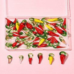 60 шт. 6 стиля подвески ручной работы в технике лэмпворк на осеннюю тематику&nbsp;LAMP-FS0001-48