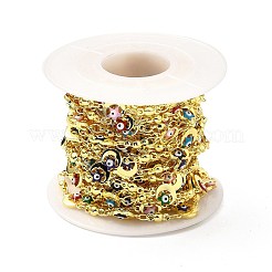 Ручная работа из экологически чистой латунной эмали луна и звезда с цепочкой от сглаза CHC-I045-20G