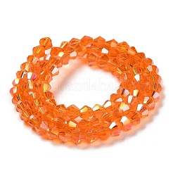 Прозрачные стеклянные бусины гальваническим пряди&nbsp;GLAA-F029-3mm-A23