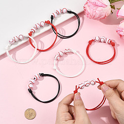 15шт 3 цвета спортивные браслеты из акриловых бусин для мужчин и женщин&nbsp;BJEW-SP0001-23