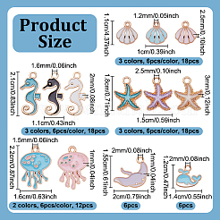 78шт 13 стиля подвески из сплава с эмалью&nbsp;ENAM-UN0001-22