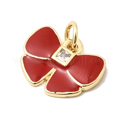 Латунные подвески из прозрачного кубического циркония&nbsp;KK-G554-03A-01