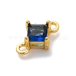 Подвески-коннекторы из латуни с кубическим цирконием в форме ромба&nbsp;KK-F894-12G-05