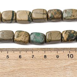 Натуральные зеленые бусины с прожилками дракона&nbsp;G-D098-D01