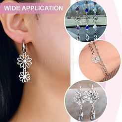 90 шт. 9 стиля тибетского стиля сплава цветочные звенья/соединители&nbsp;TIBE-ME0001-03