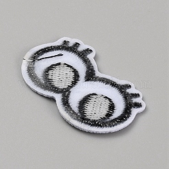 Глаз хлопковая вышивка утюгом на заплатках для одежды&nbsp;DIY-WH0430-416B