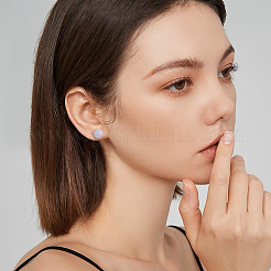 10 пара из 925 сережек-гвоздиков из стерлингового серебра с 50 пластиковыми гайками и 1 квадратными салфетками из замши для полировки серебра&nbsp;FIND-DC0006-45