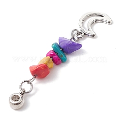 Подвески с окрашенной синтетической бирюзой&nbsp;PALLOY-JF02238-01