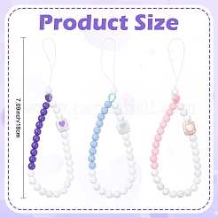 3 шт. акриловых и пластиковых мобильных ремней&nbsp;HJEW-YW00235