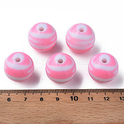 Непрозрачные полосатые акриловые бусины&nbsp;LS-MACR-S373-27B-05