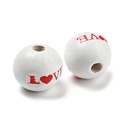 Печатные деревянные бусины&nbsp;WOOD-A022-01E