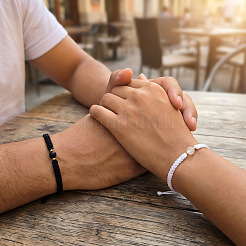 2 регулируемый набор плетеных браслетов для пары ко Дню святого Валентина&nbsp;BJ0894-1